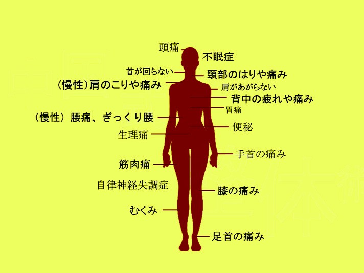 肩こり・腰痛など痛みのサポート